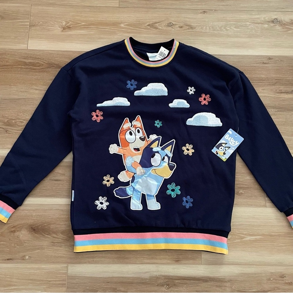 Bluey Floral Cloud Sweatshirt Unisex